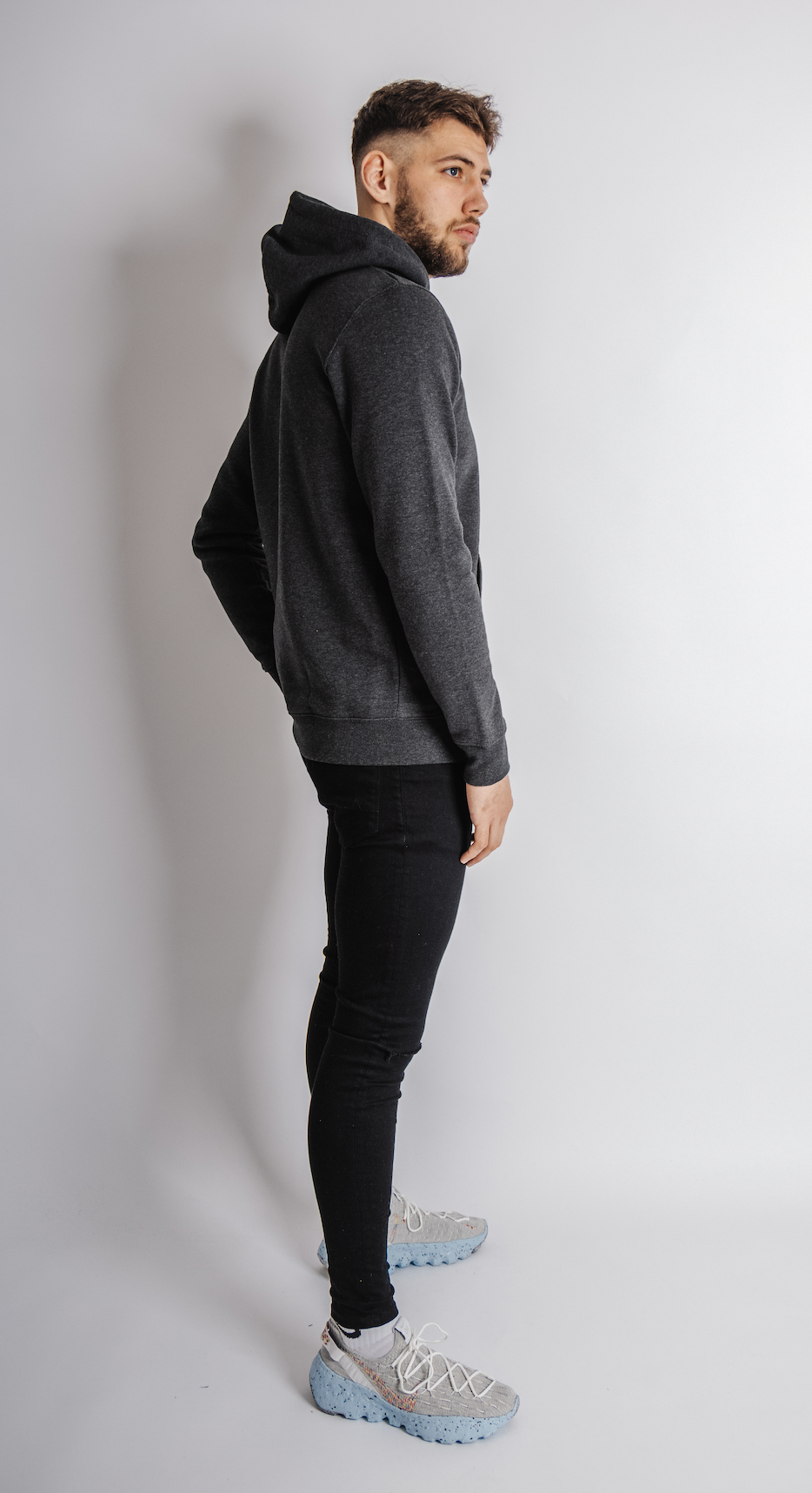 'Sechmet' dark grey hoodie - normal fit