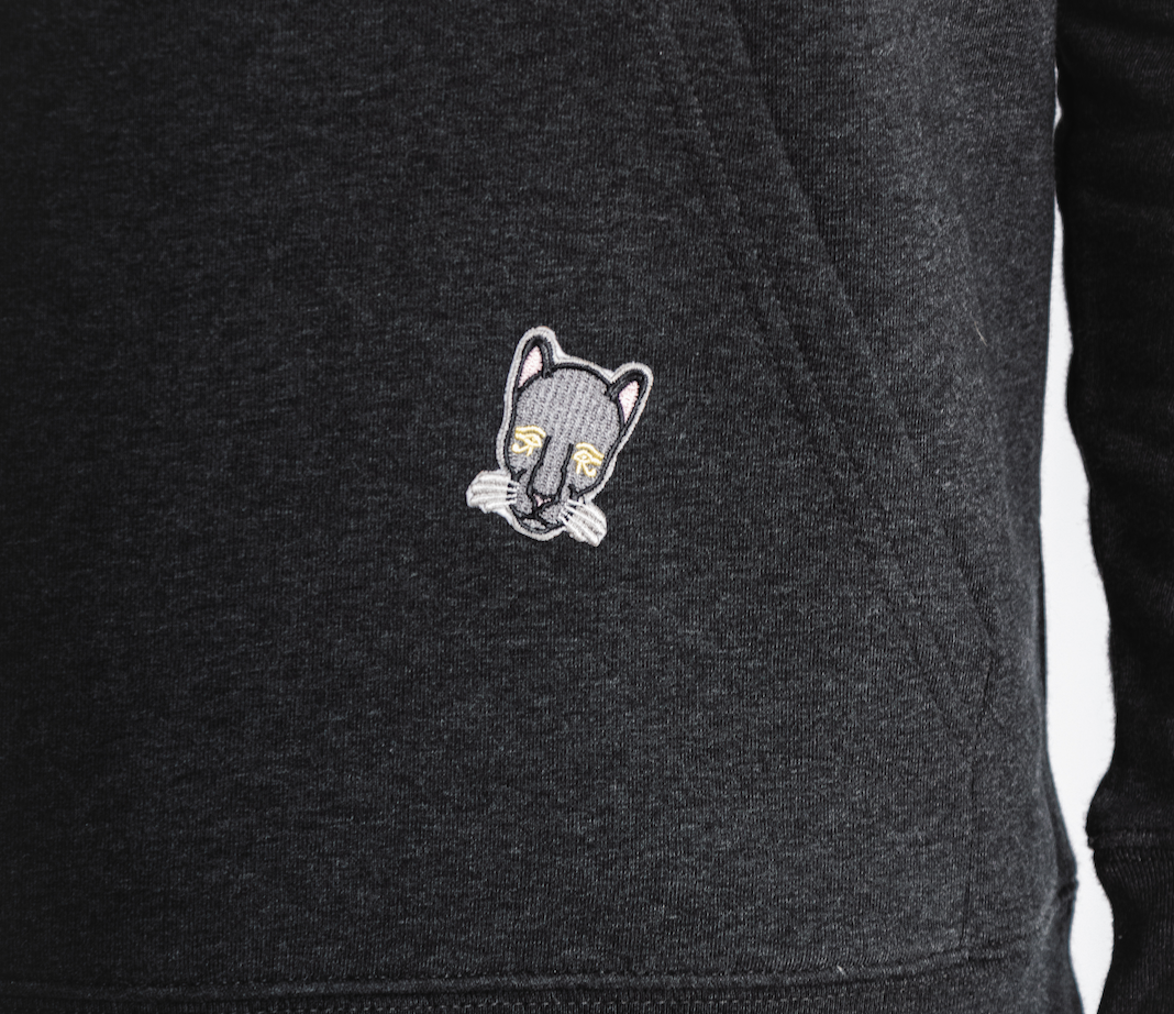 'Sechmet' dark grey hoodie - normal fit