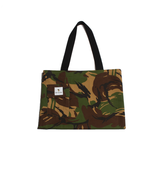 "army" tote bag     (handcrafted and upcycled)