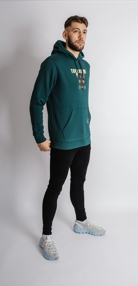 'Sechmet' green hoodie - normal fit
