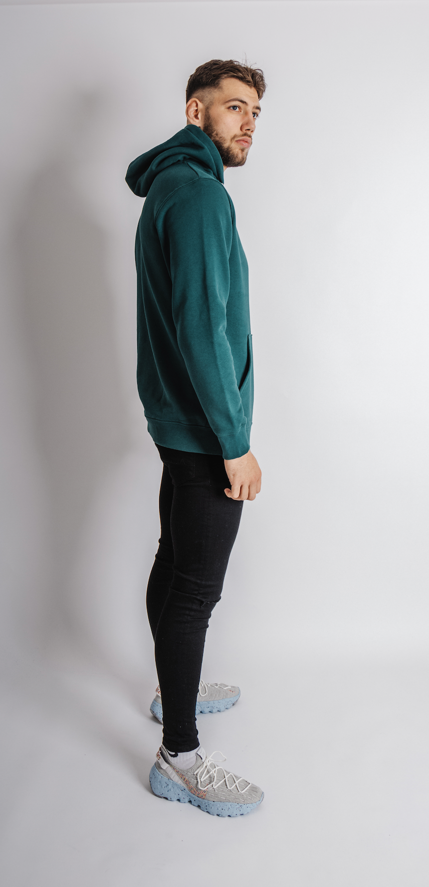 'Sechmet' green hoodie - normal fit