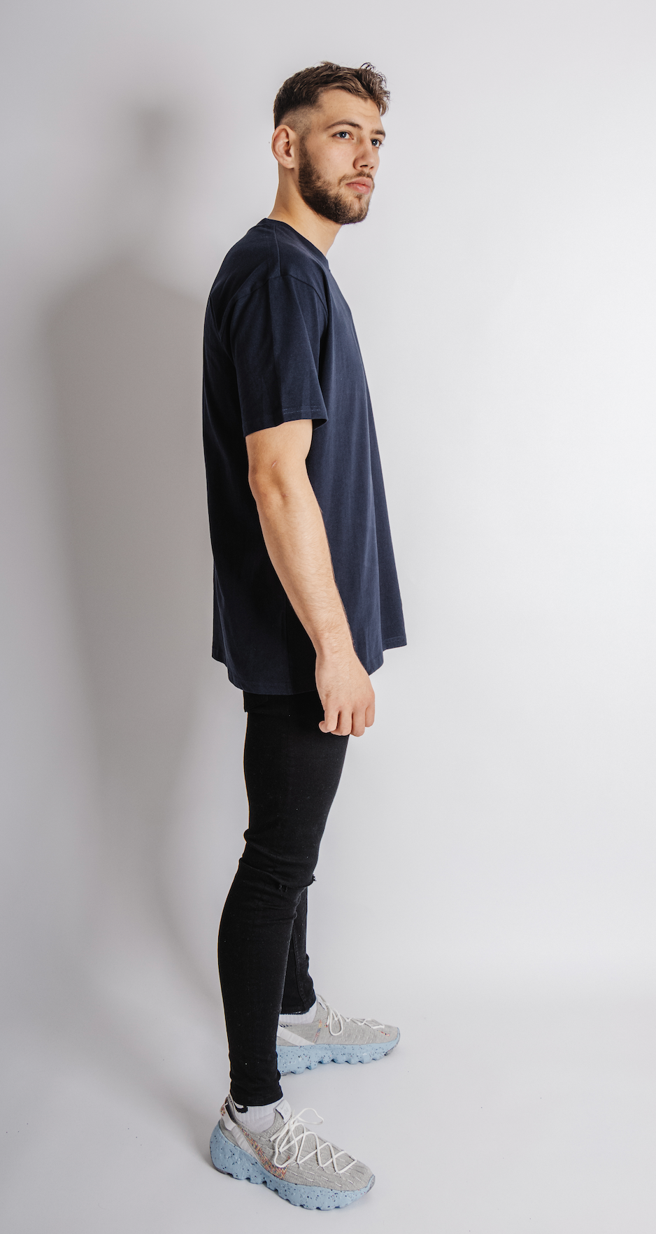 label navy t-shirt - loose fit