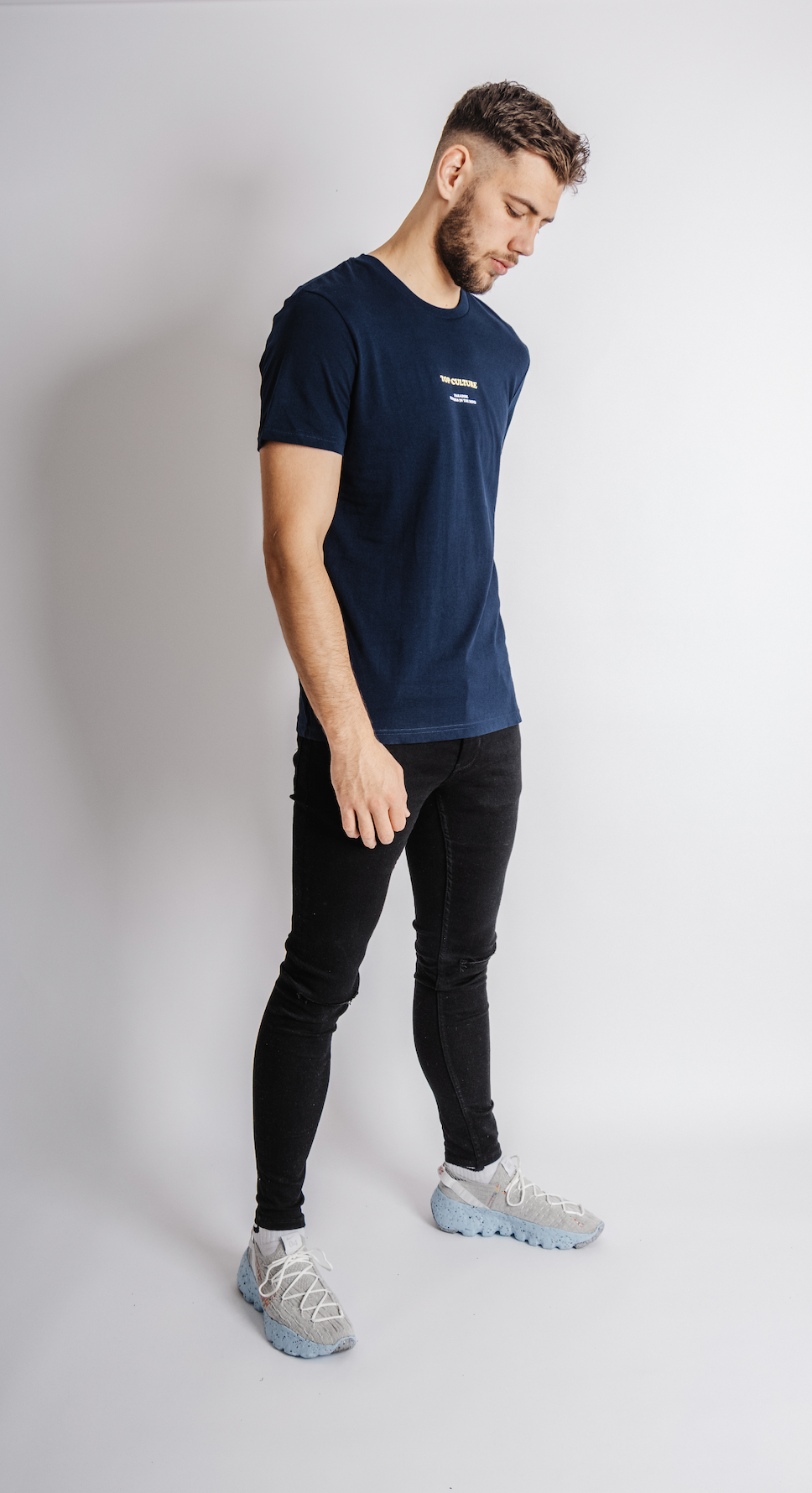 'Paradise' navy t-shirt - normal fit
