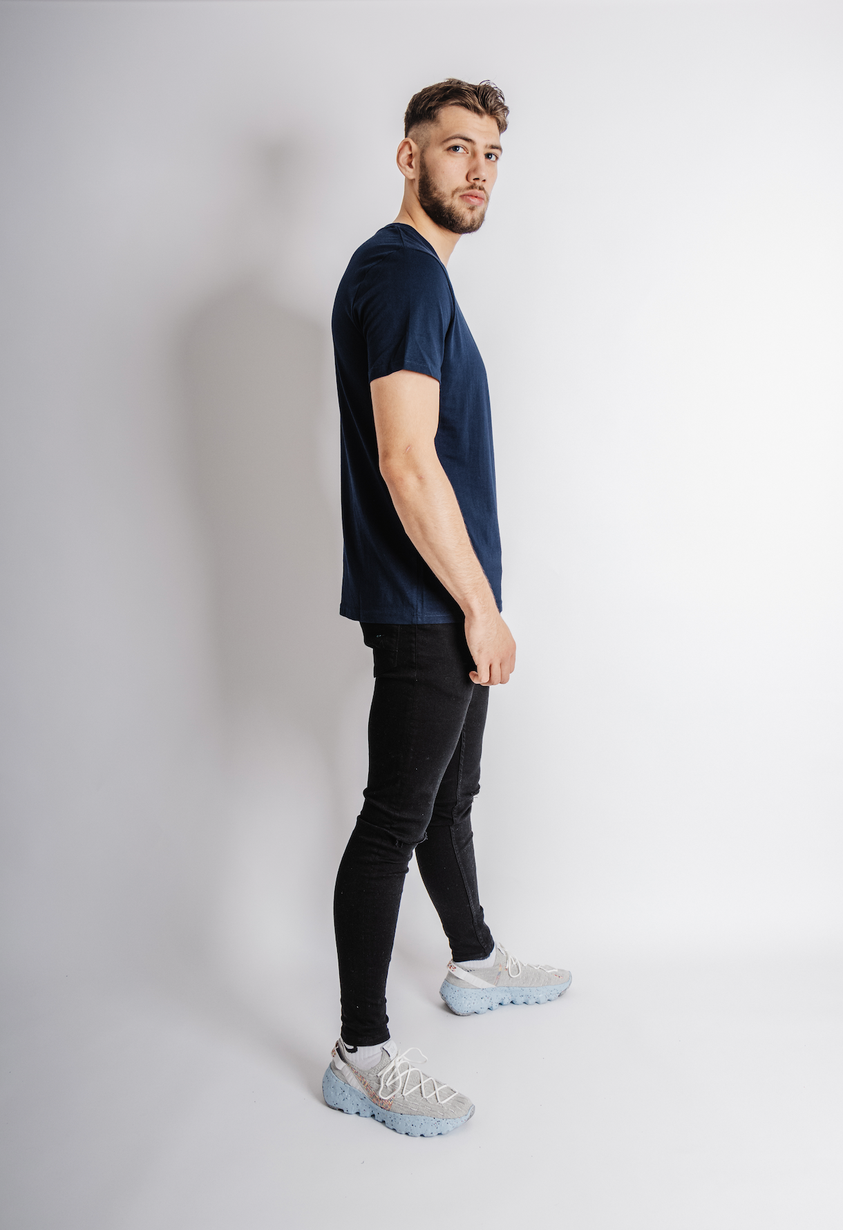 'Paradise' navy t-shirt - normal fit