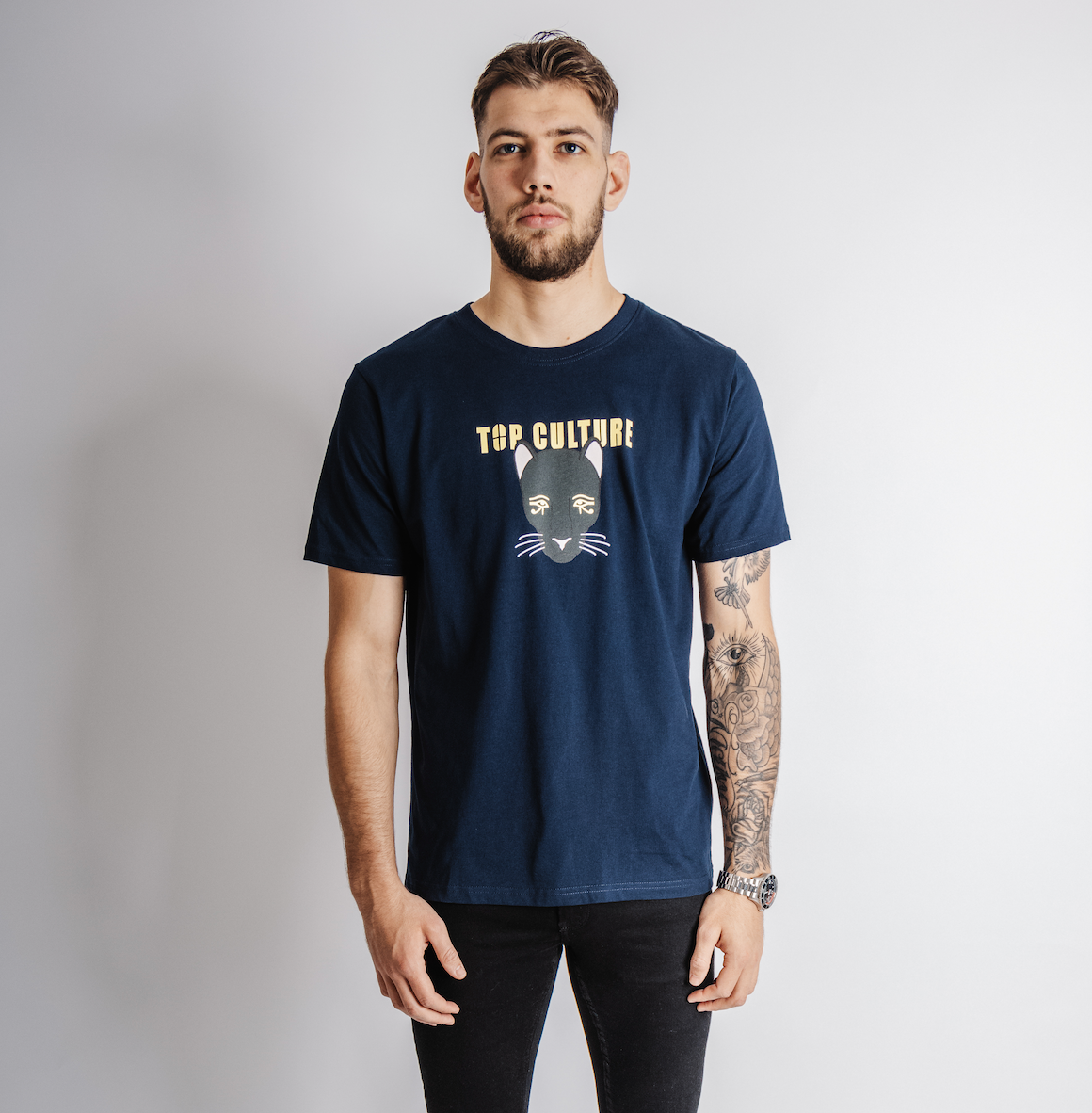 'Sechmet' navy t-shirt - loose fit
