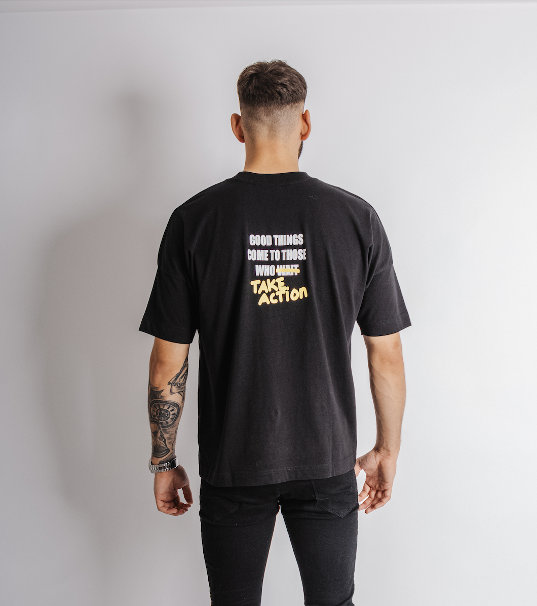 'good things' black t-shirt - oversized fit