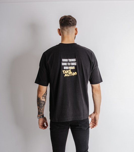 'good things' black t-shirt - oversized fit