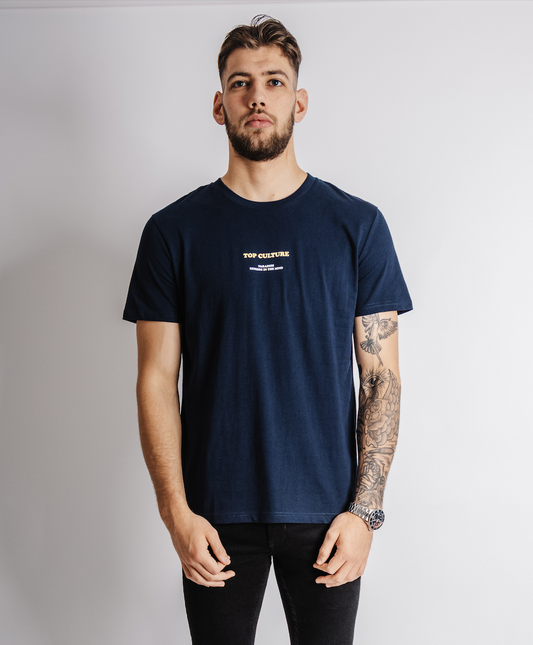 'Paradise' navy t-shirt - normal fit