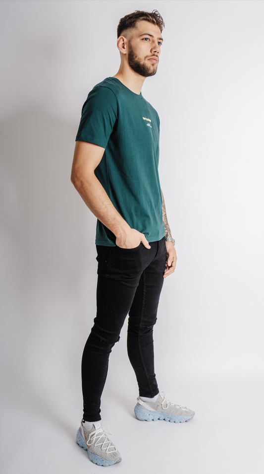 'Paradise' green t-shirt -normal fit