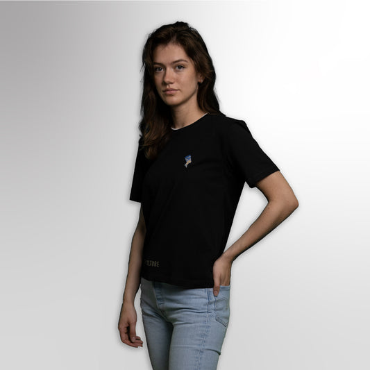 Black logo t-shirt women