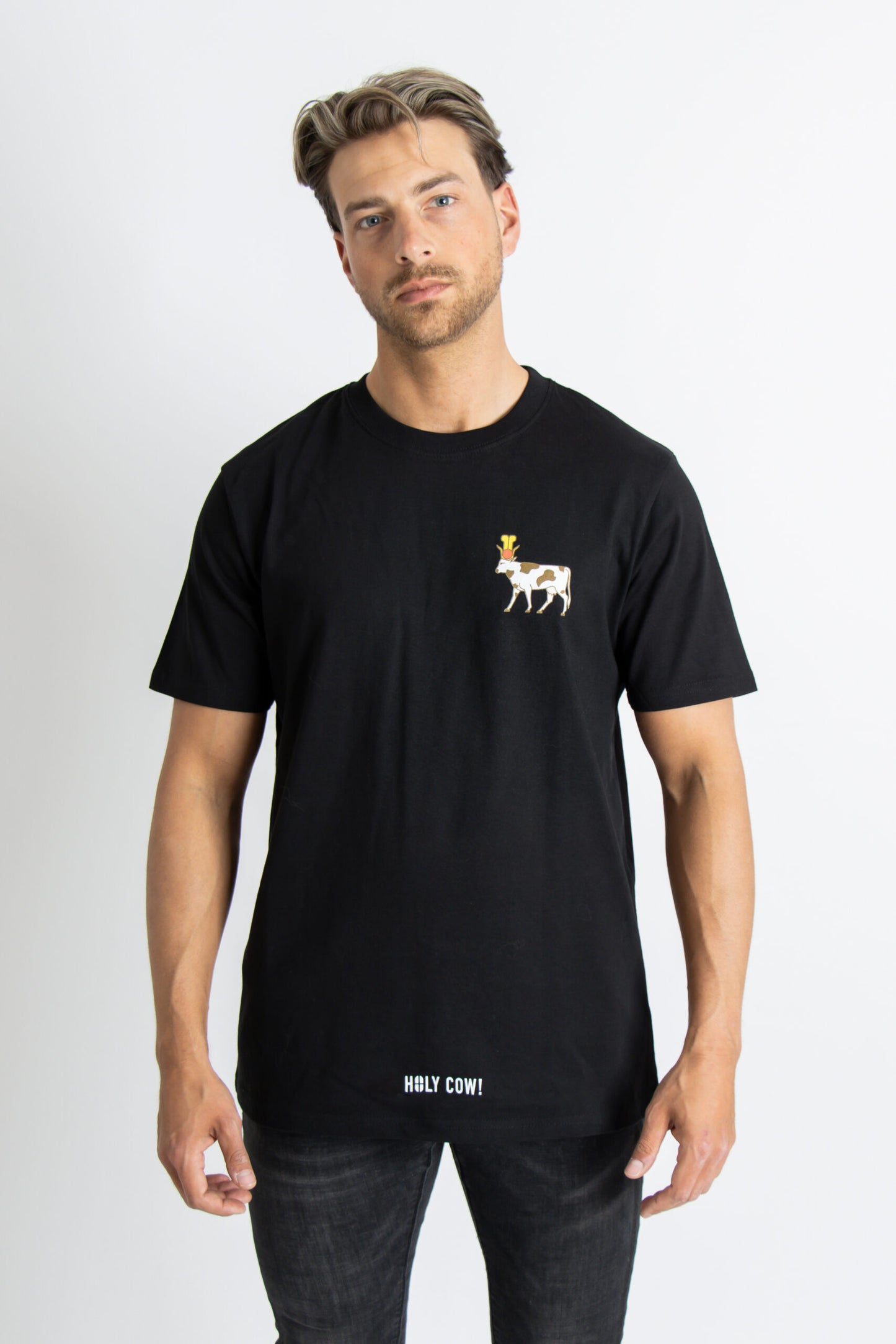 Holy cow! black t-shirt